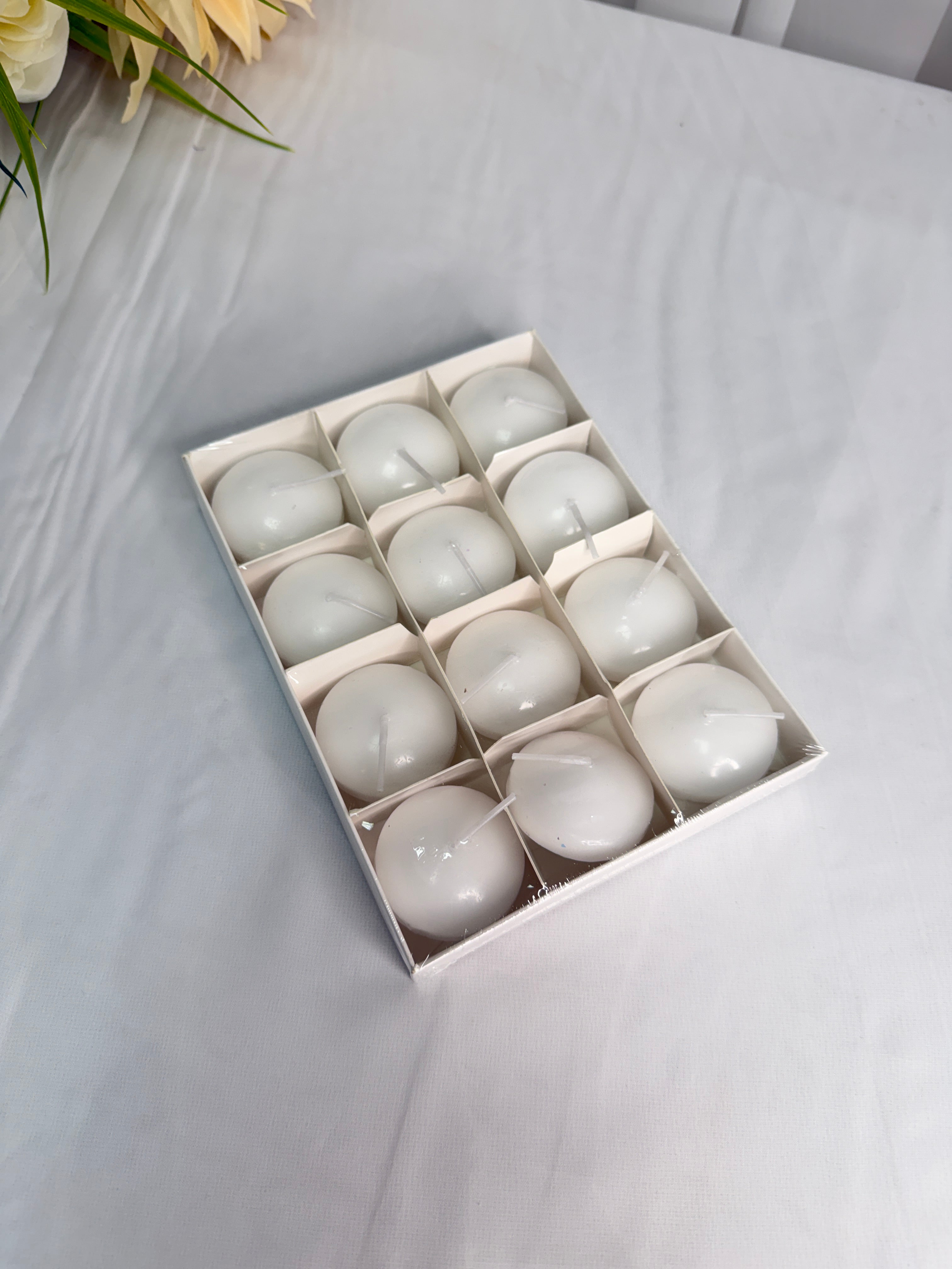 Lumanari Plutitoare 12/set 25g Alb