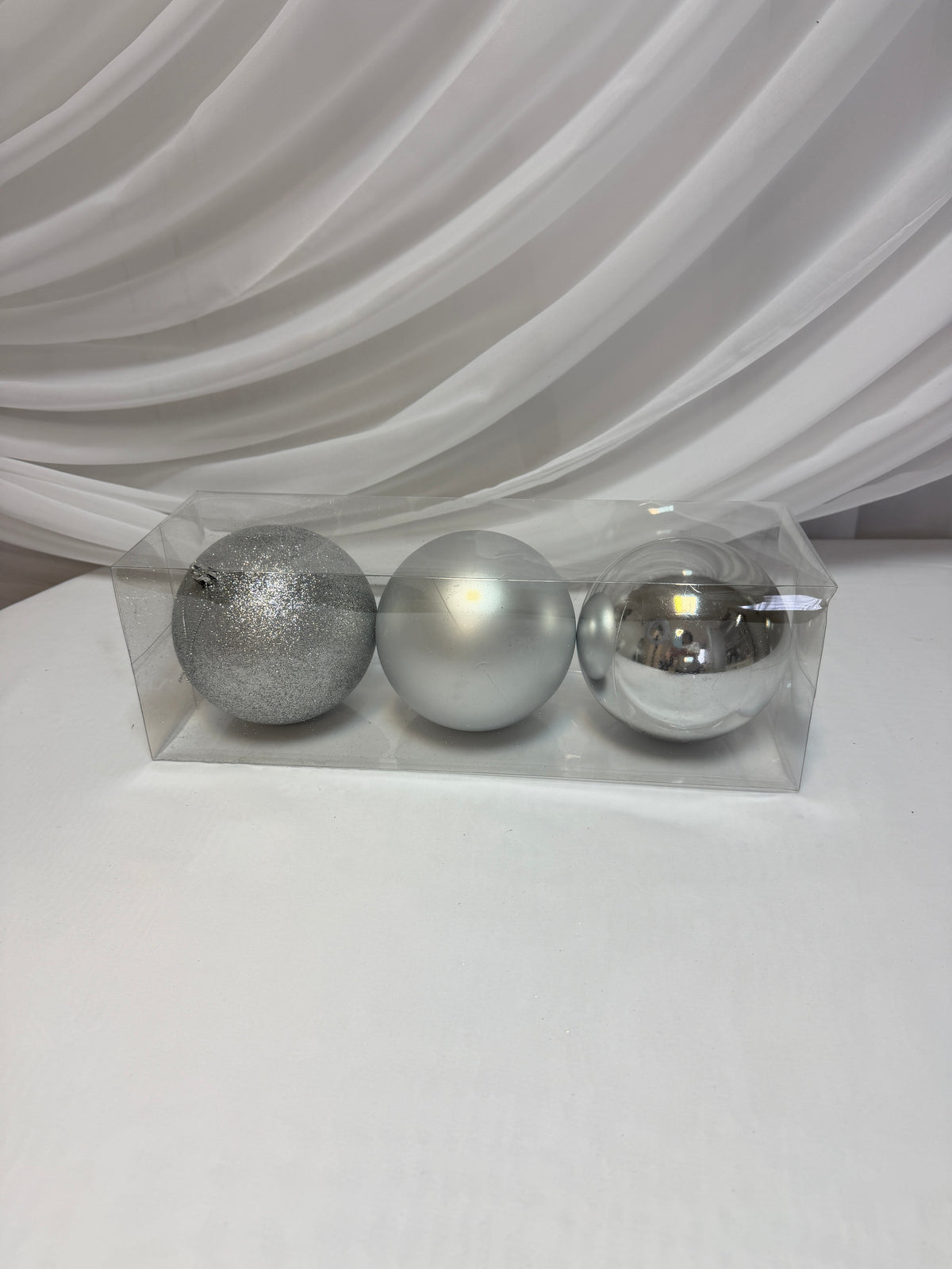 Globulete Brad Craciun 12cm 3/set