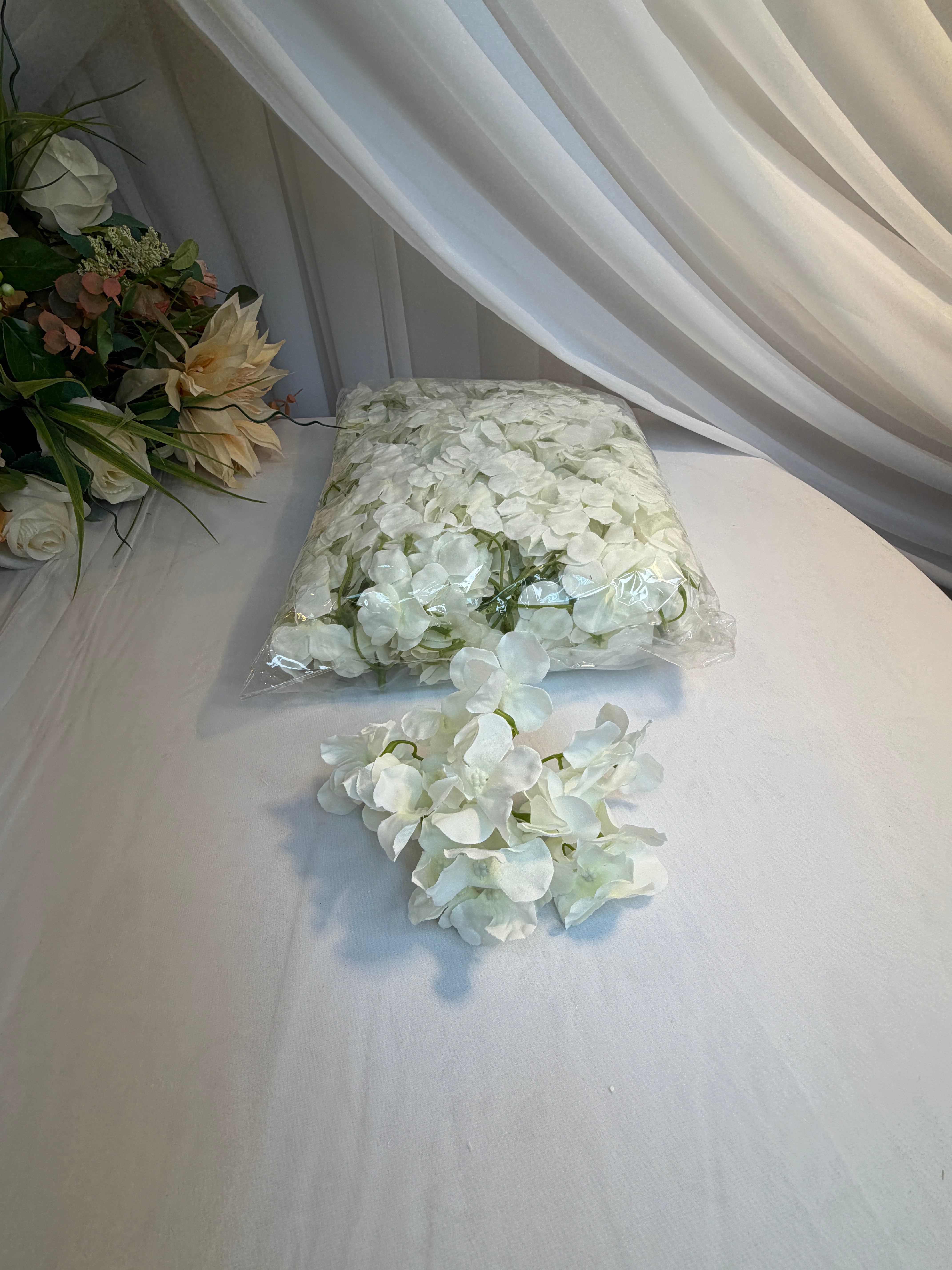 Flori Artificiale Capete Hortensie 16cm 30/set Ivory