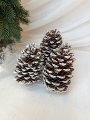 Conuri de Brad Ninse Decorative pentru Crăciun, 11-12 cm, 3/saculet
