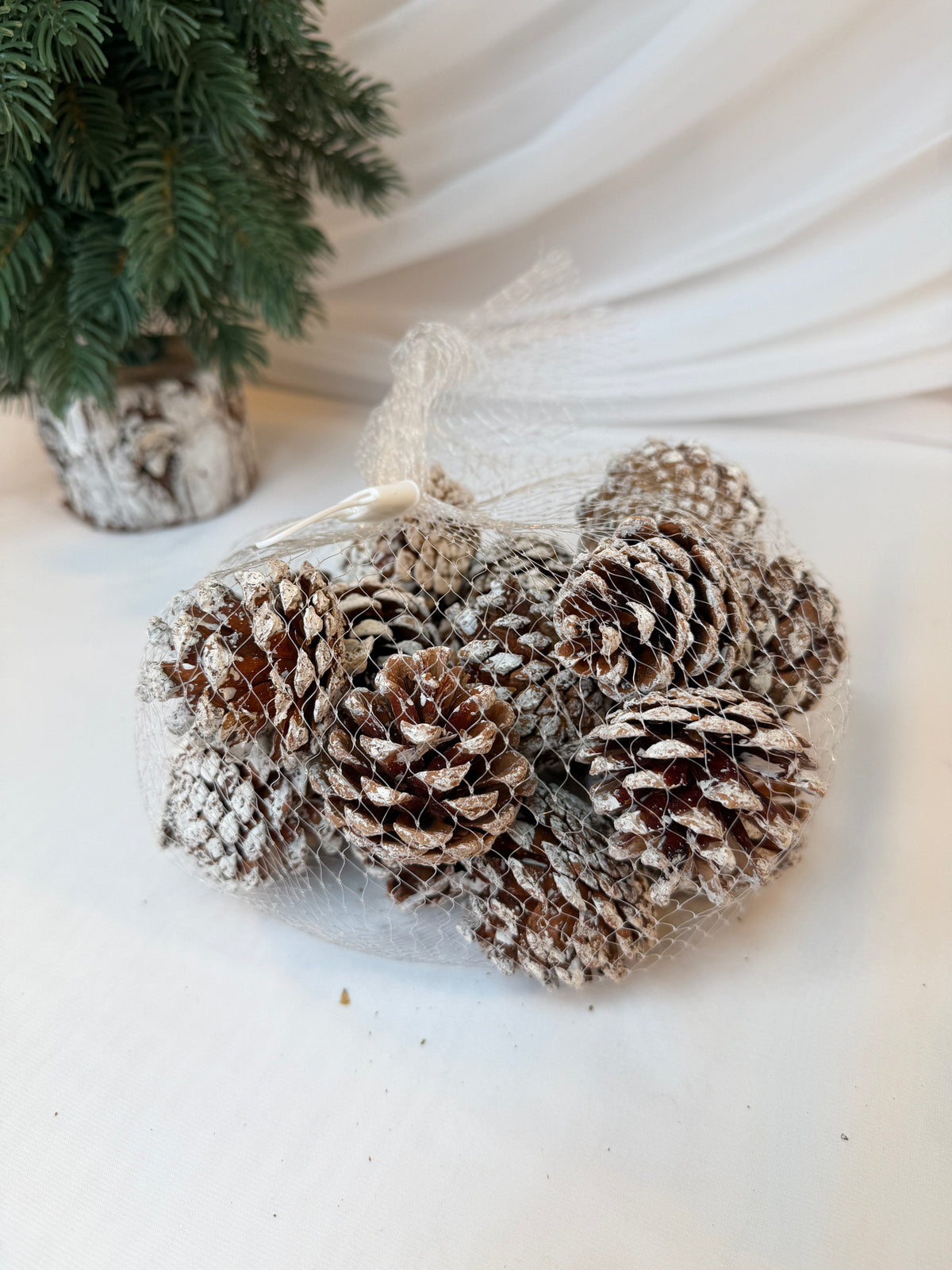 Conuri de Brad Ninse Decorative pentru Crăciun, 5 cm, Săculeț 250 g