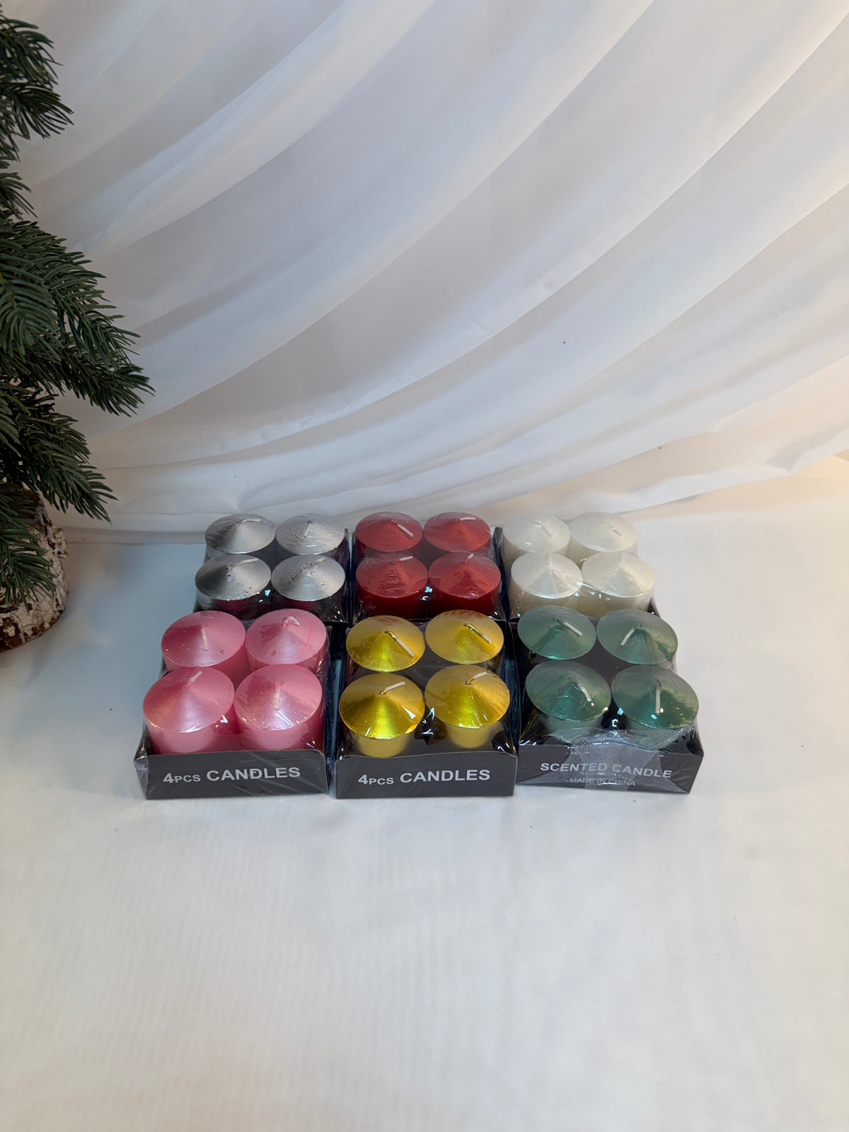 Lumanari Metalizate 4,3cm-H6cm 4/set