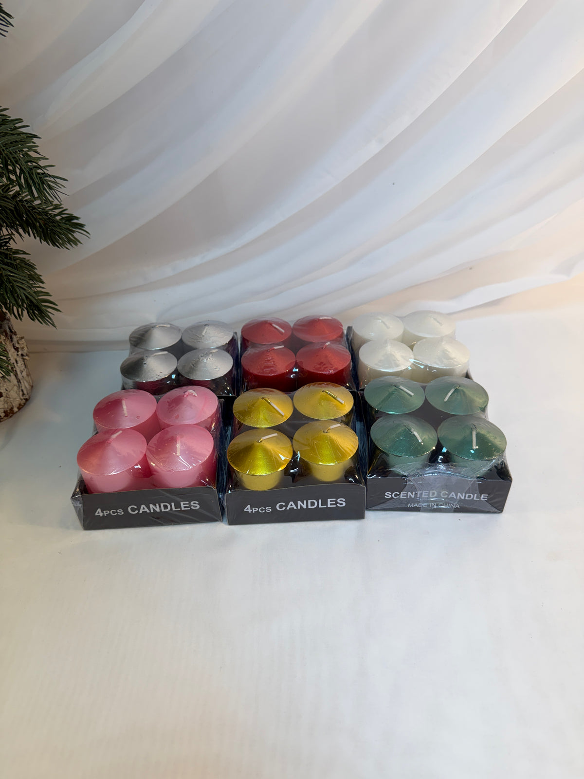 Lumanari Metalizate 4,3cm-H6cm 4/set
