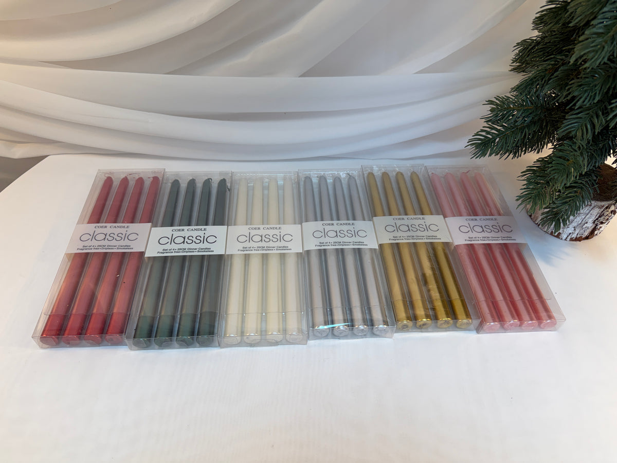 Lumanari 4/set 25cm Sidefat