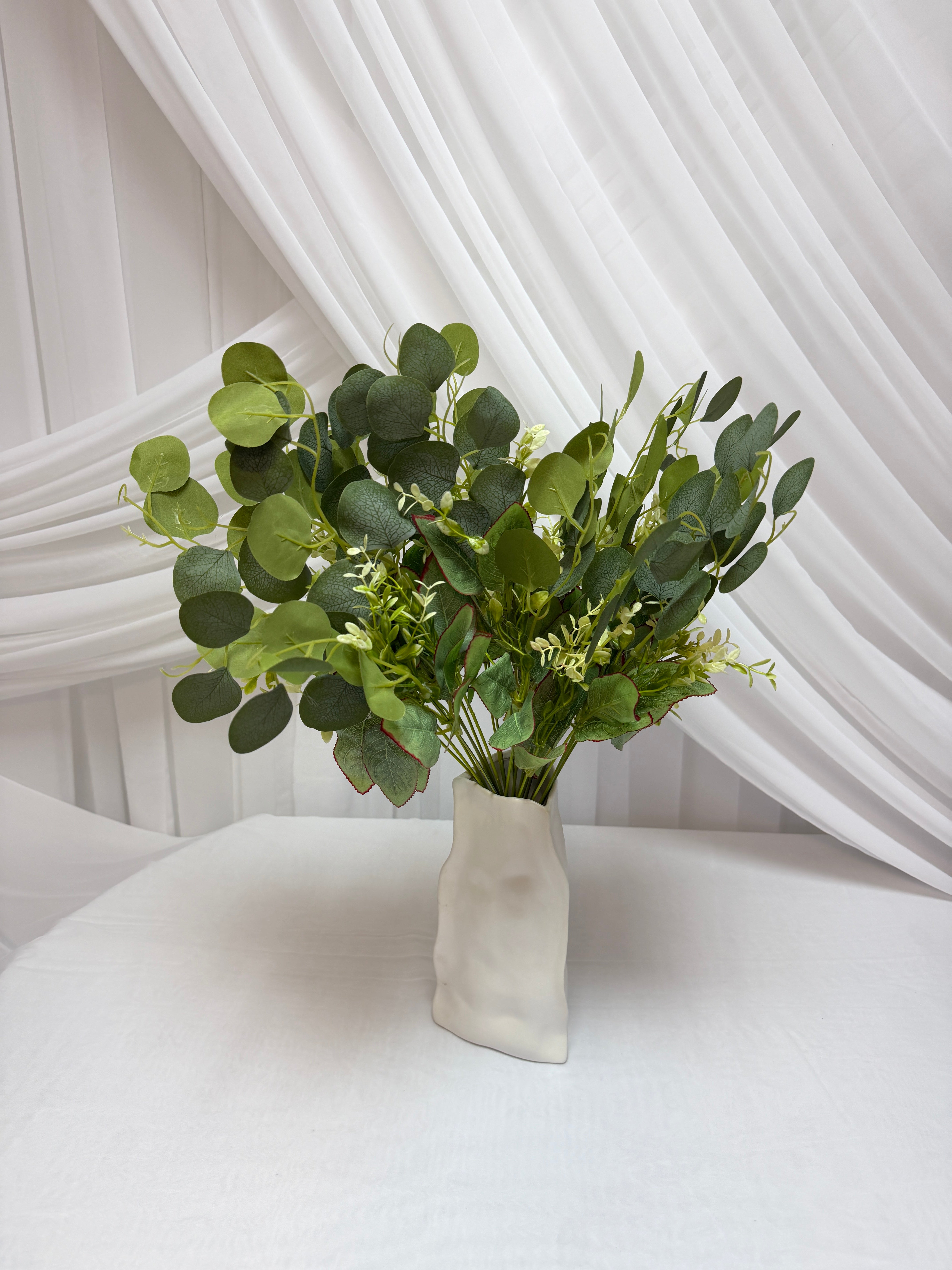 Buchet Frunze Decorativ Eucalipt Cu Verdeata 55cm