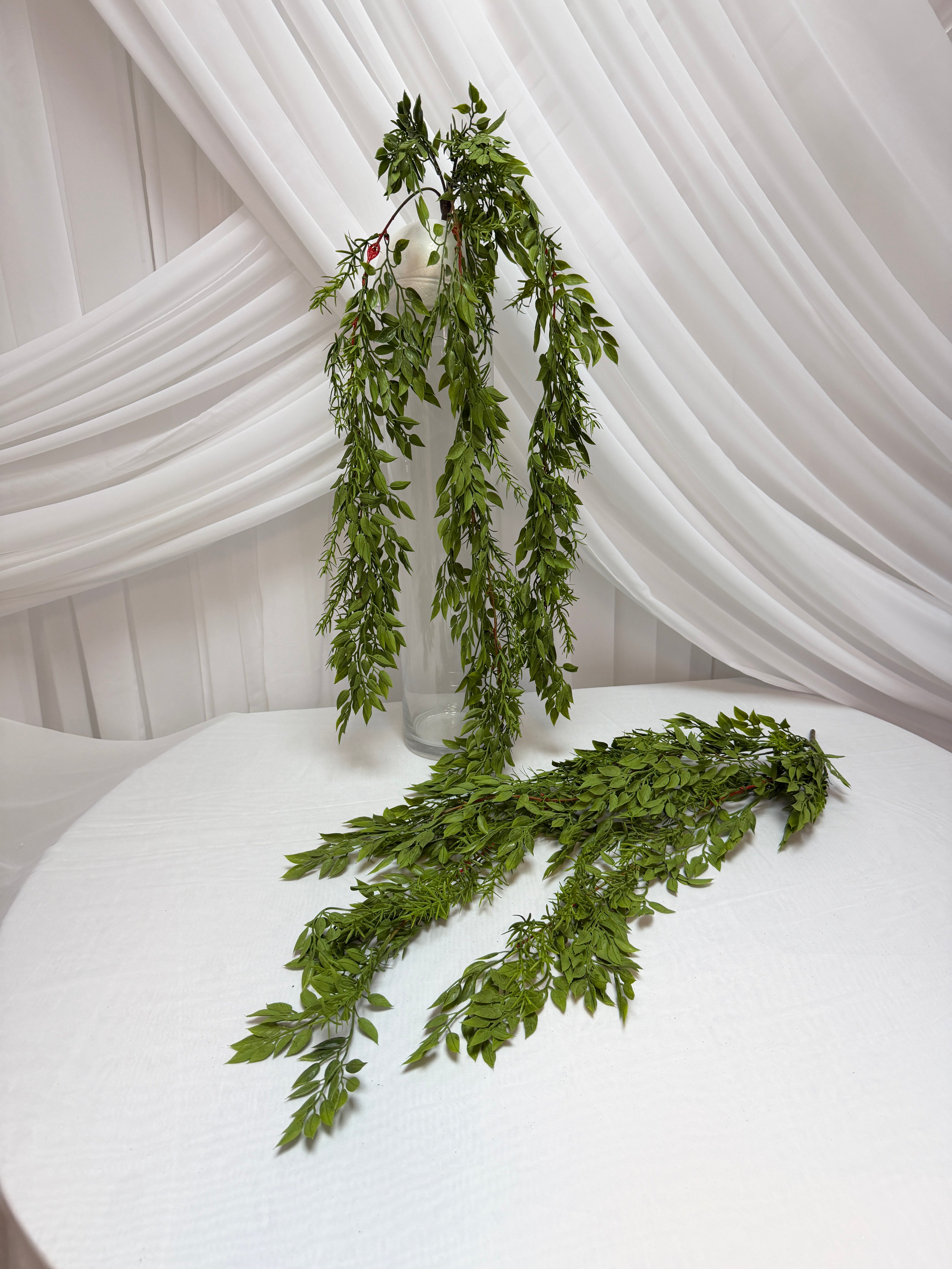Creanga Frunze Decorativa Cu Asparagus 85cm 2/set