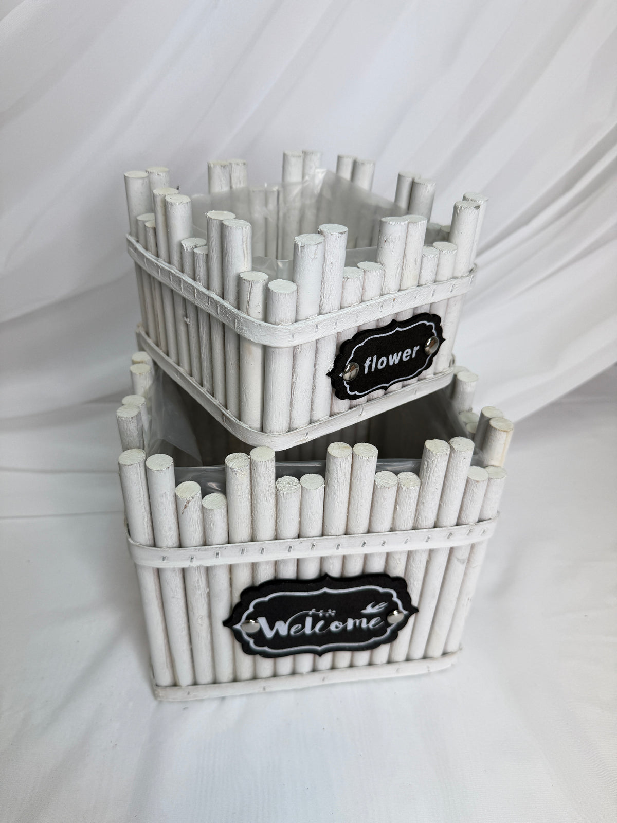 Ghiveci lemn 2/set Flower Patrat