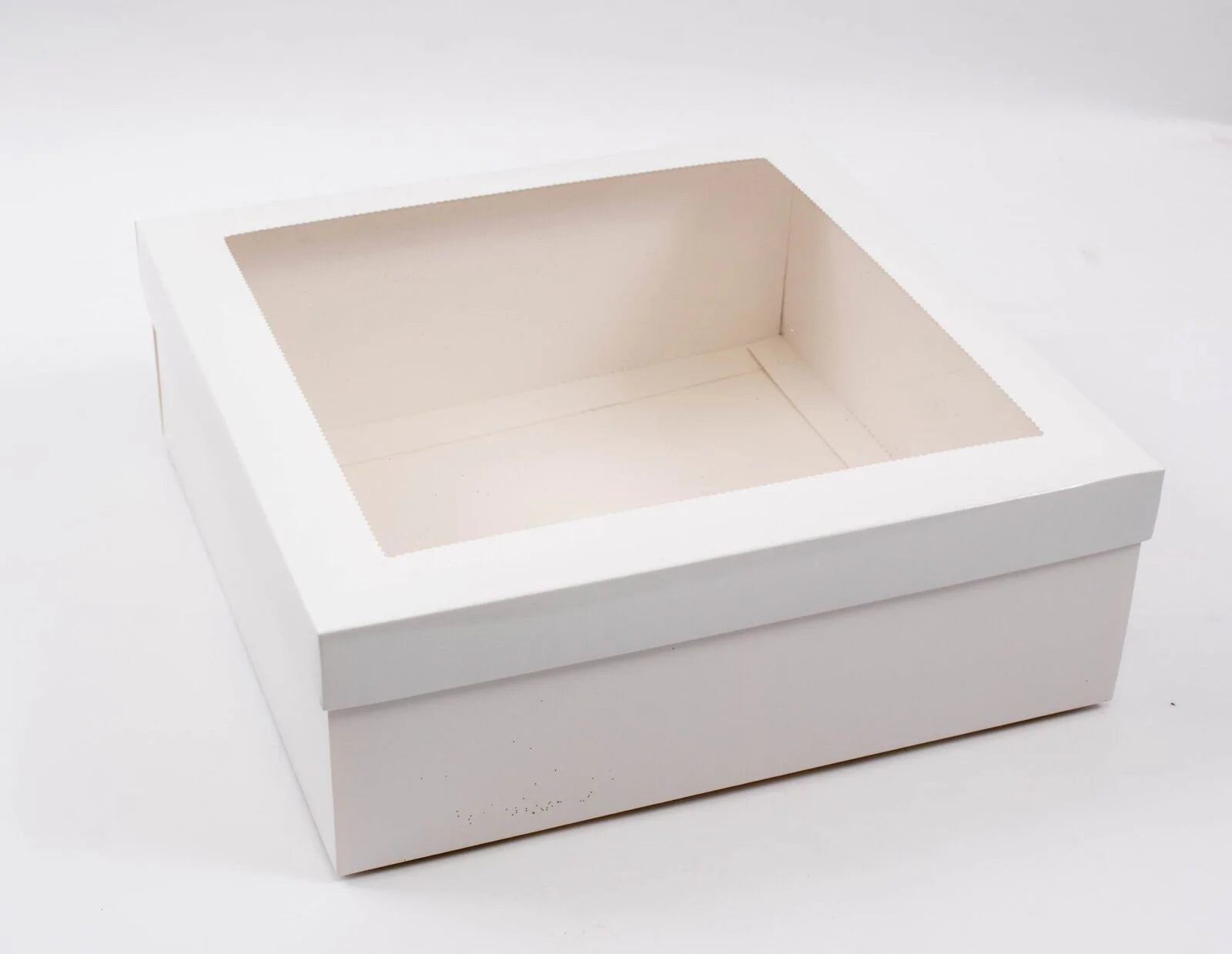 Cutie Cadou Carton Alba Cu Fereastra Acetofan 35x35x8cm 12/Set