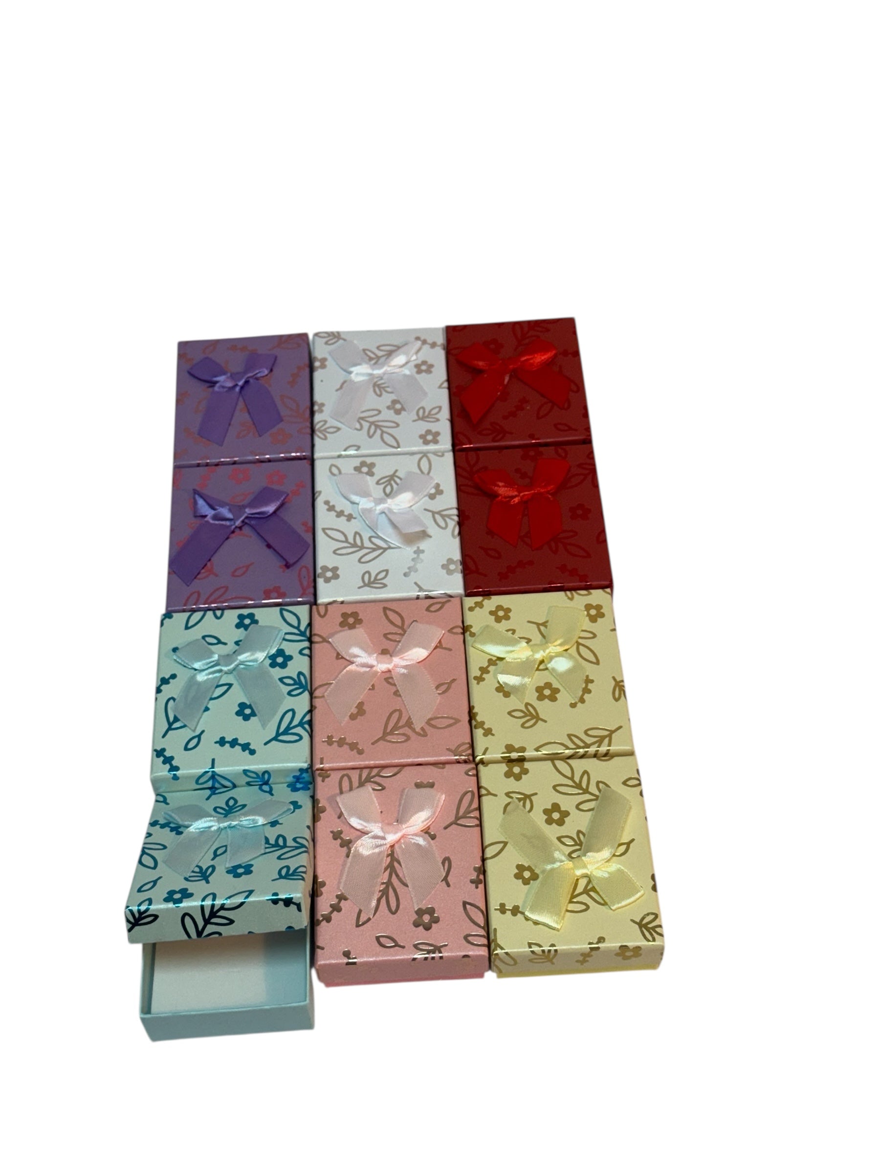 Cutii Bijuterii Pentru Set Carton 7x9 cm Frunze Metalizat