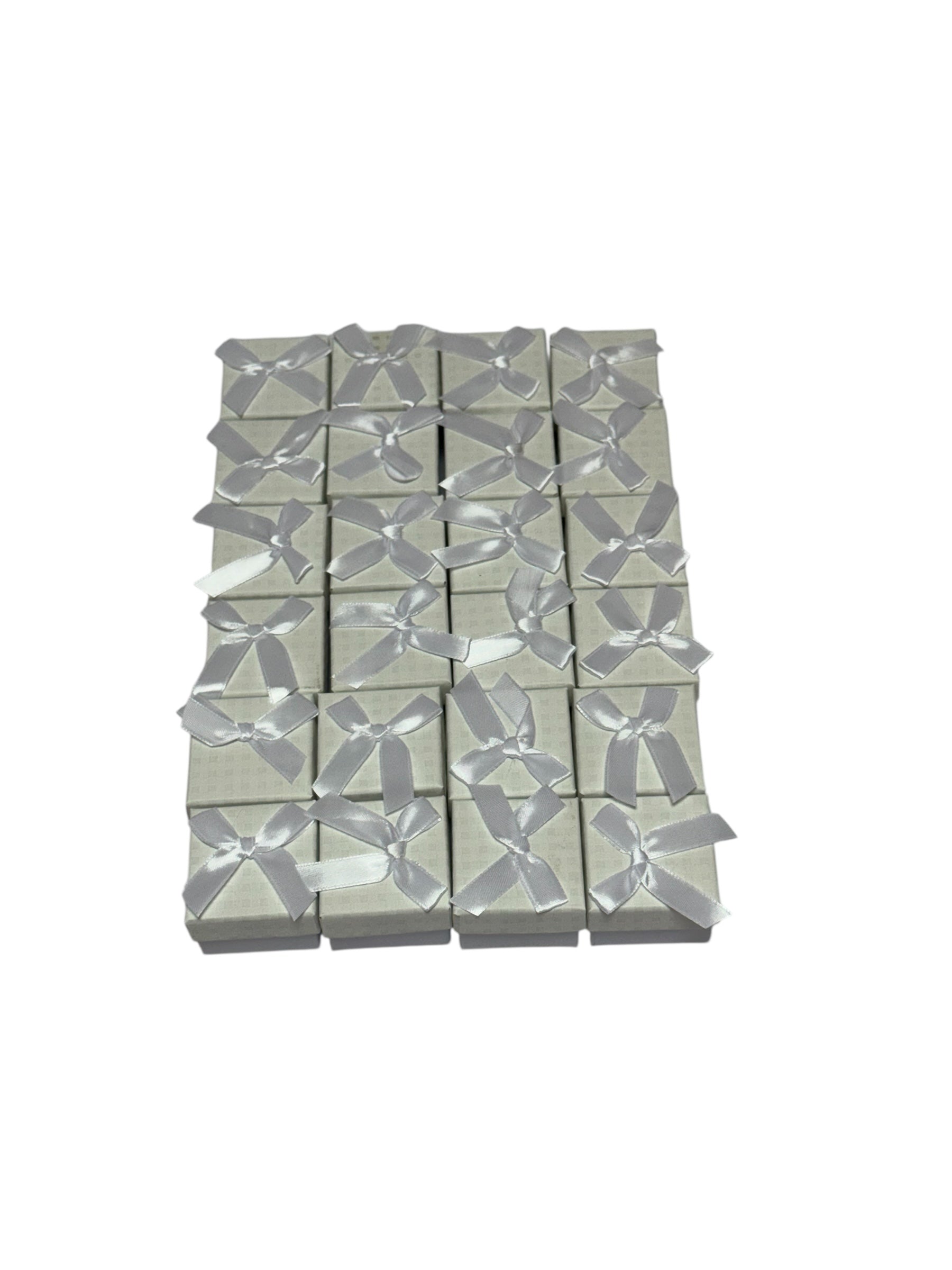 Cutie Carton Pentru Bijuterii 5x5cm 24/set Patratele Alb