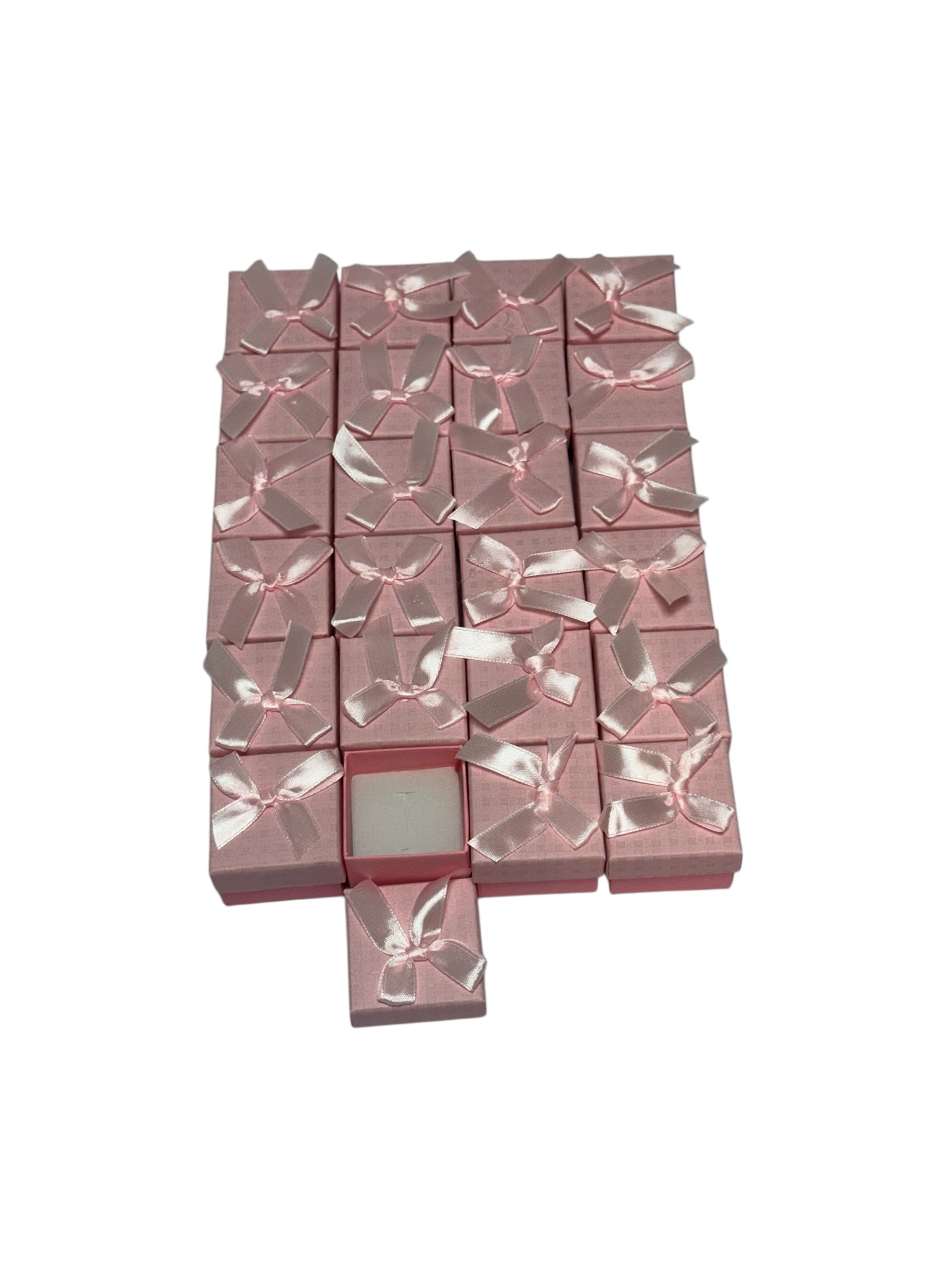 Cutie Carton Pentru Bijuterii 5x5cm 24/set Patratele Roz