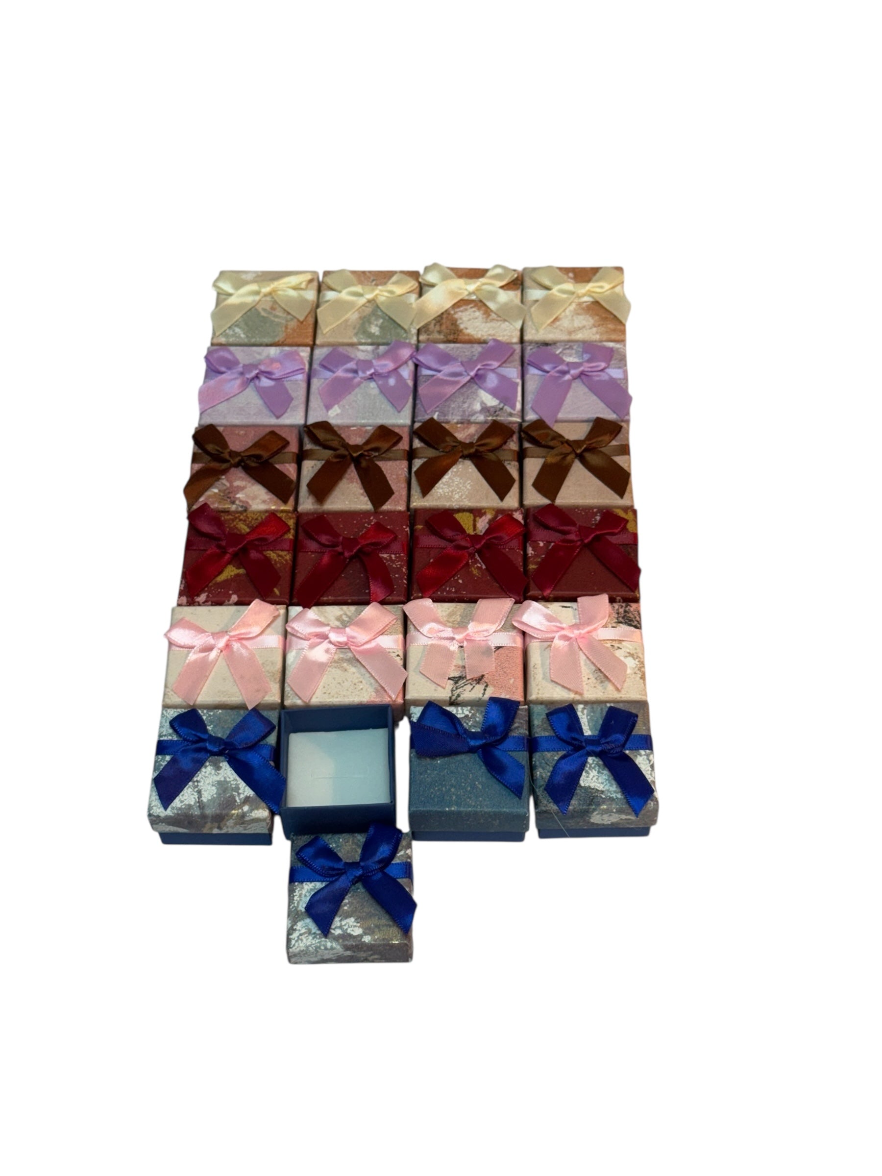 Cutie Bijuterii Pentru Inel Carton 5x5cm 24/Set Pastelat