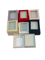 Cutie Bijuterii Pentru Set Carton Cu Geam 7X9 cm 12/set