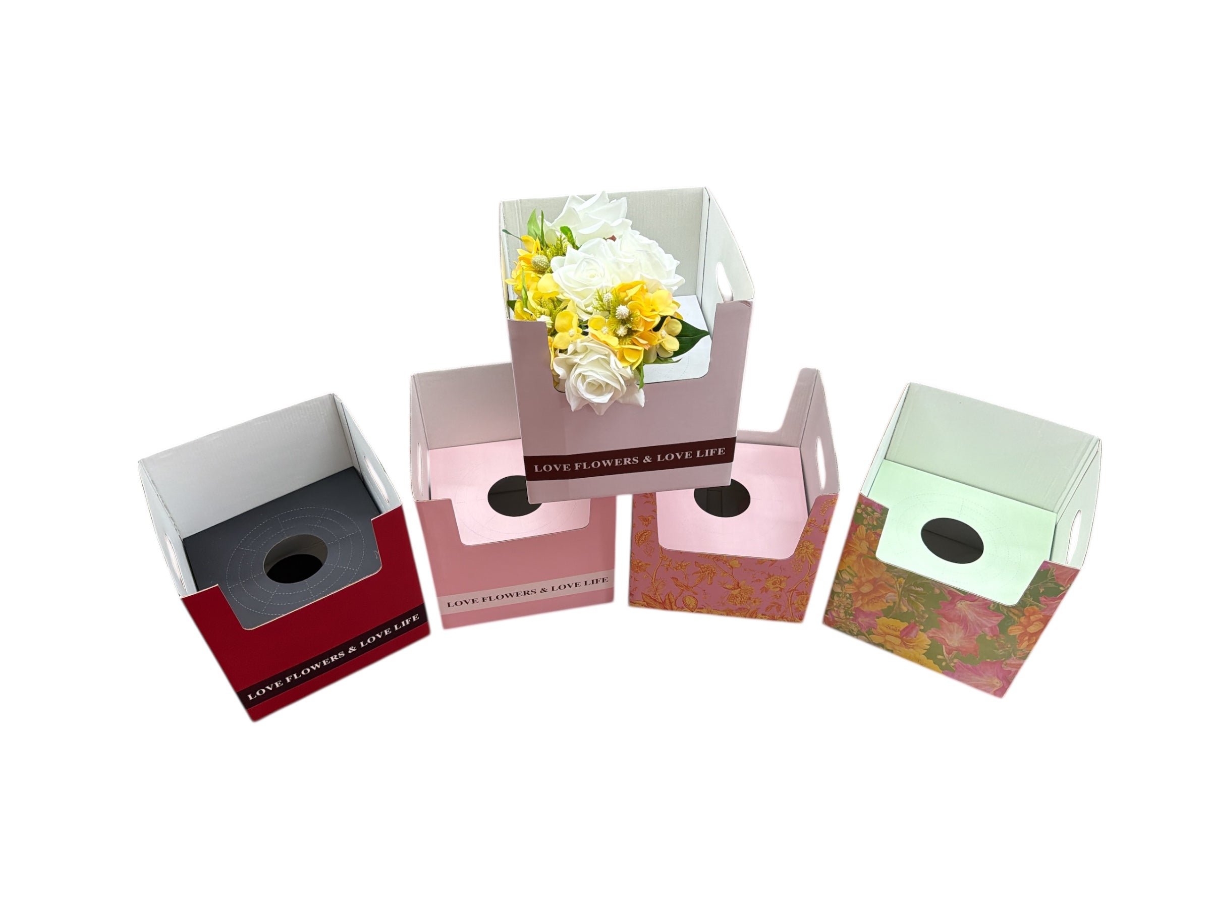 Cutie Cadou Pentru Aranjamente Florale Carton 24x24x26 cm