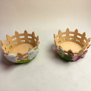 Cos Decorativ Pentru Oua Paste Din Pasla Rotund