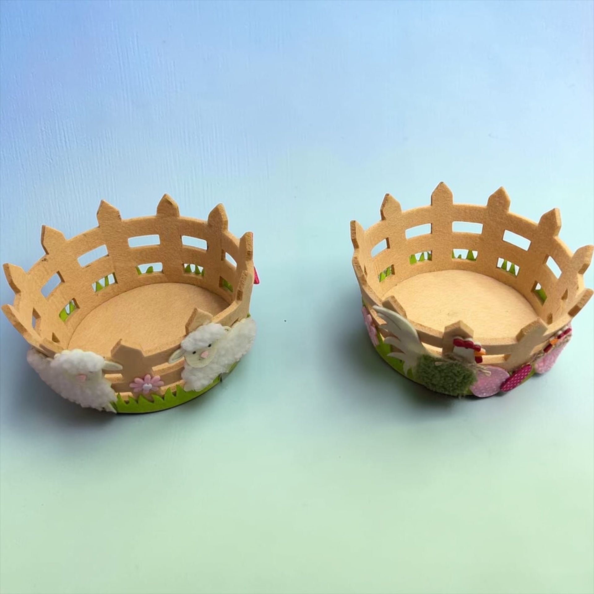 Cos Decorativ Pentru Oua Paste Din Pasla Rotund