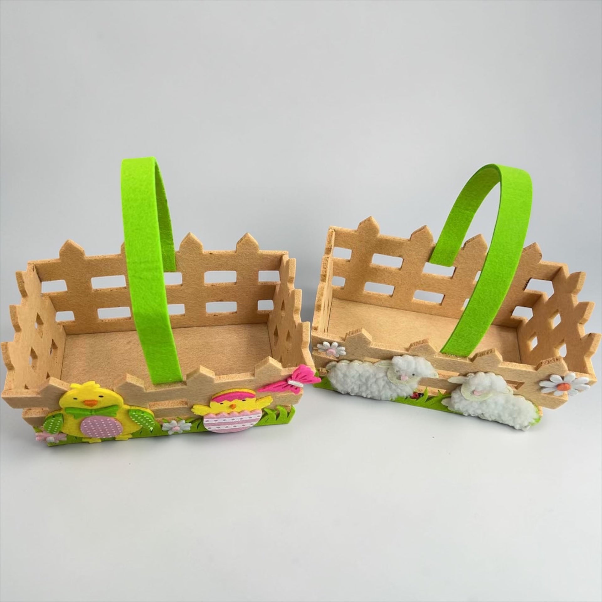 Cos Decorativ Pentru Oua Paste Din Pasla Dreptunghi