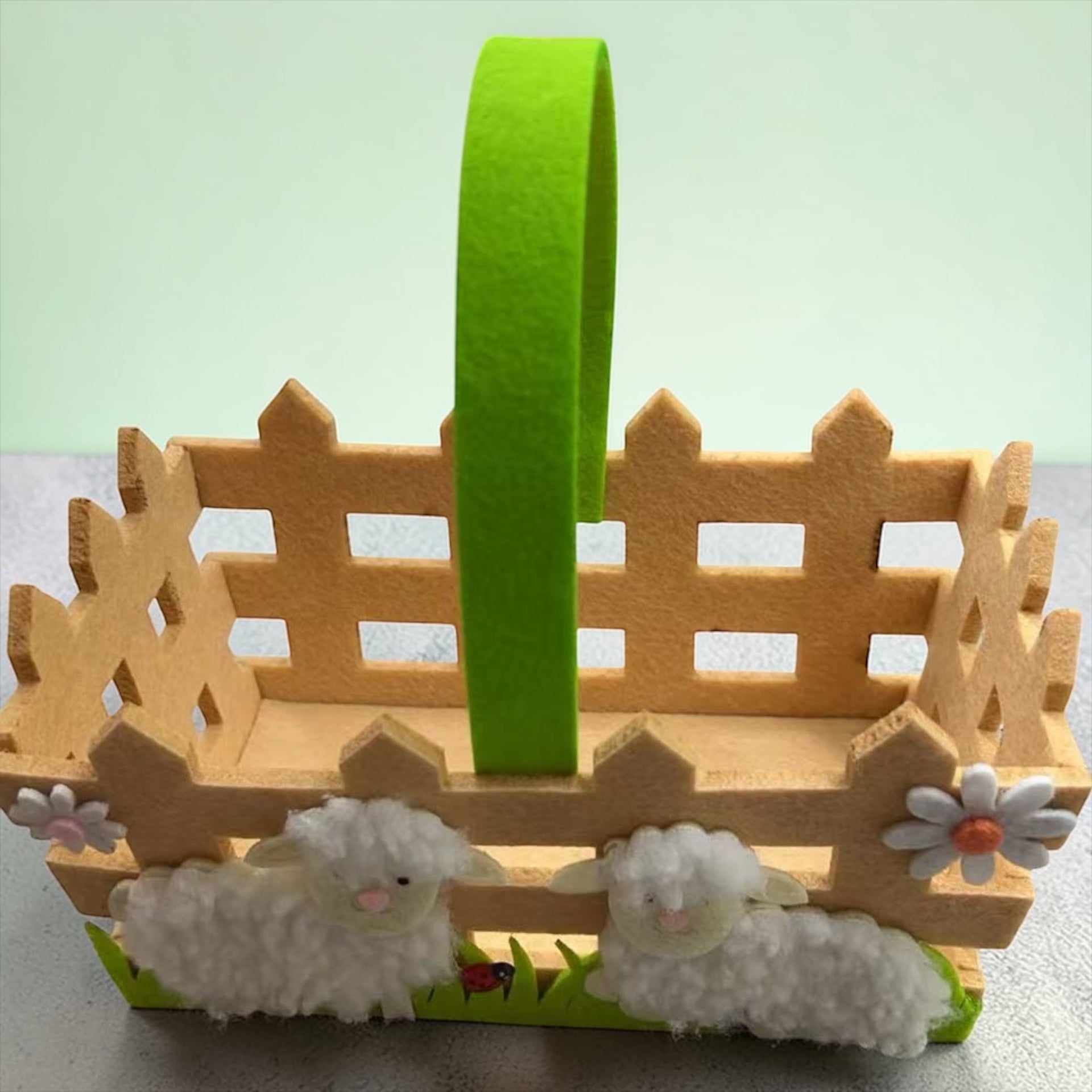 Cos Decorativ Pentru Oua Paste Din Pasla Dreptunghi