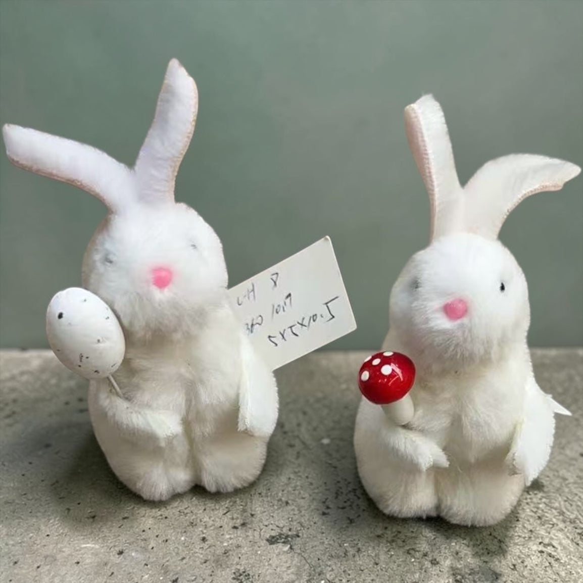 Decoratiune Paste Iepuri Blanita Alba H11cm