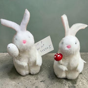 Decoratiune Paste Iepuri Blanita Alba H11cm