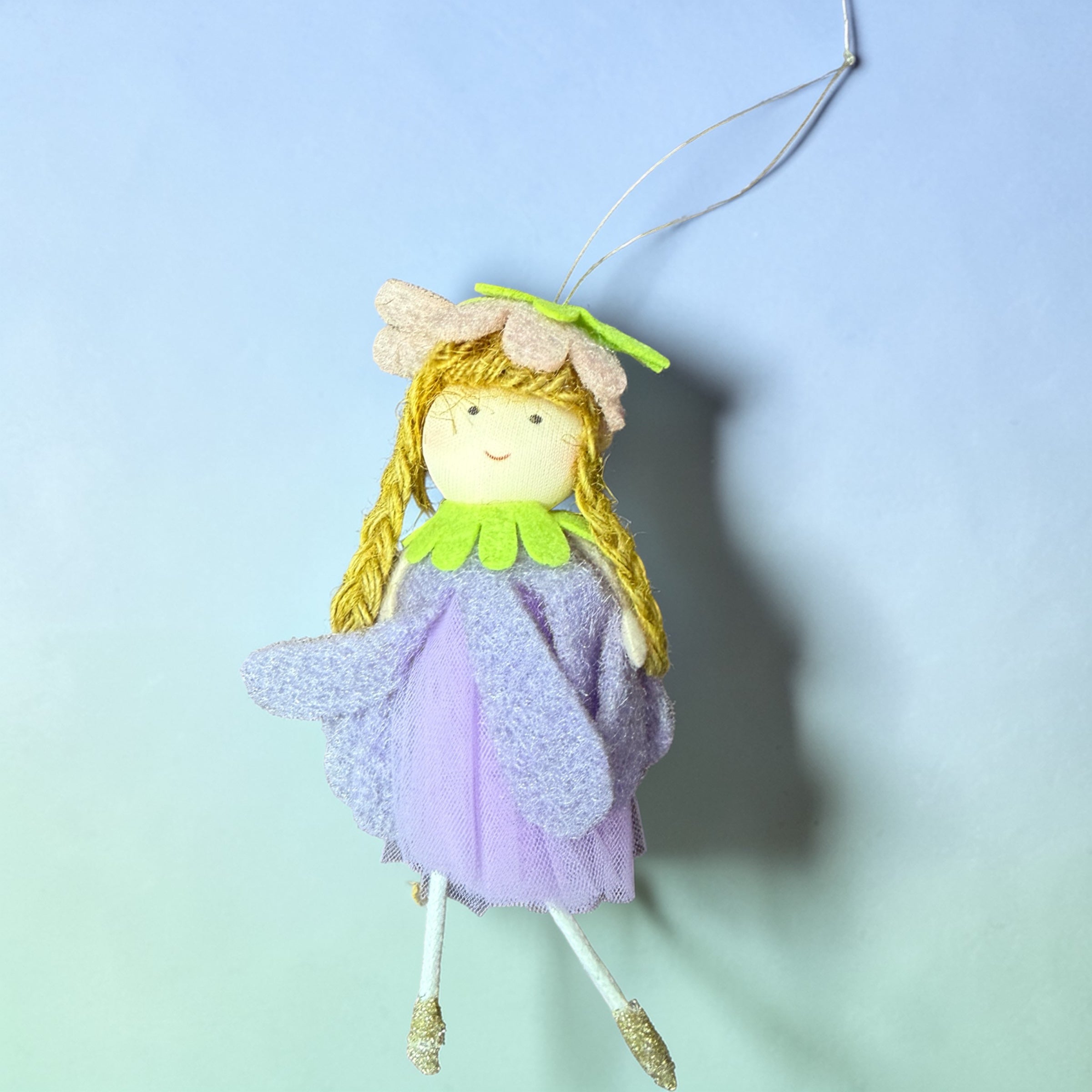 Decoratiune Paste Fetita Fusta Floare