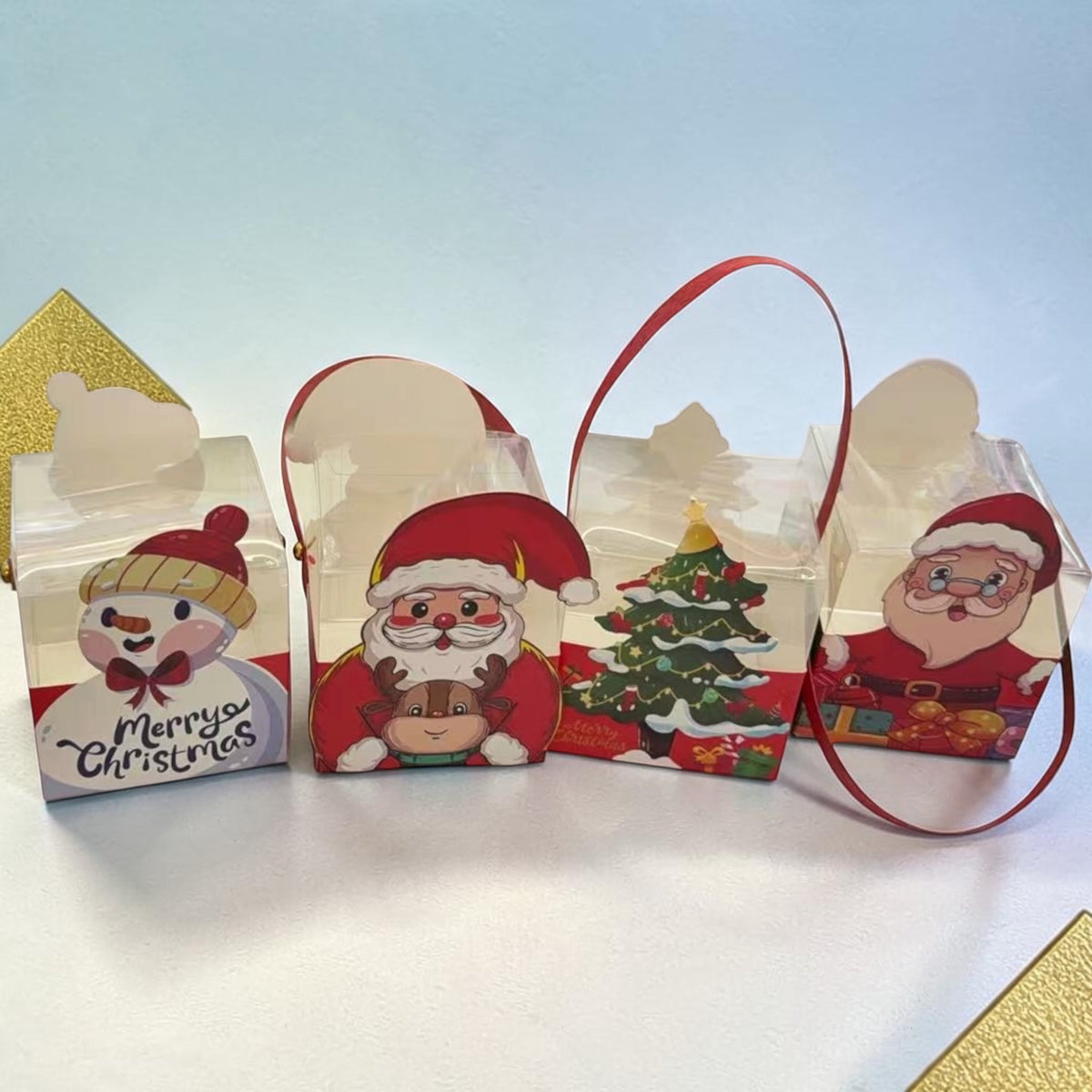 Cutii Cadou Craciun Carton Decupat Cu Acetofan 12/set