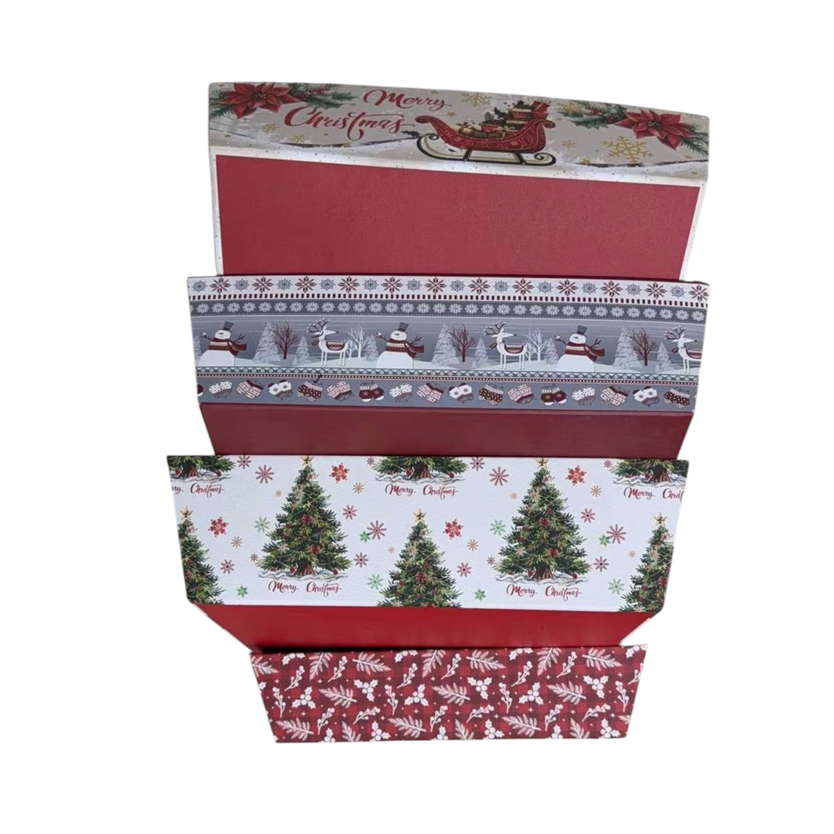 Cutii Cadou Carton In Forma De Tava Craciun 5/set