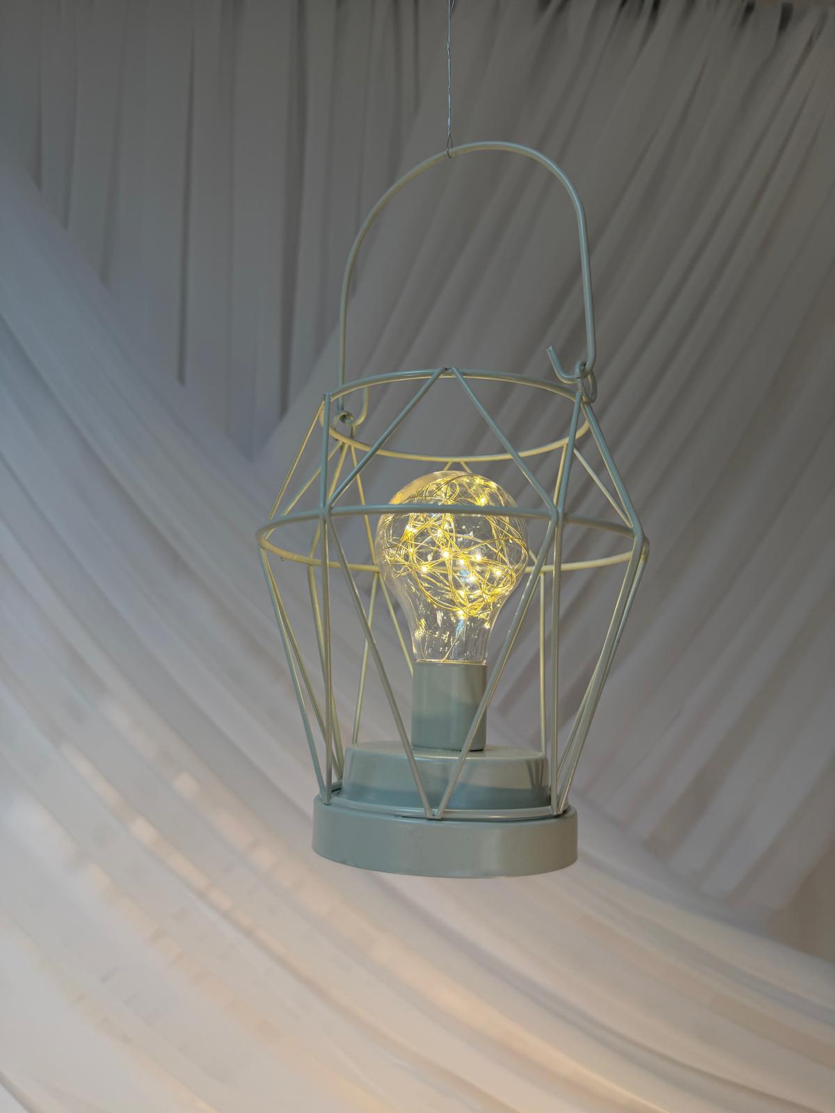 Lampa Metal Cu Baterii Patrat, Hexagon, Rotund