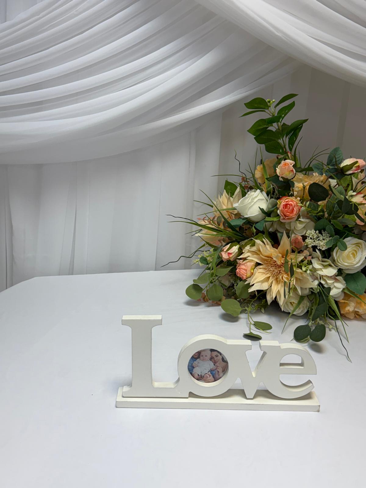 Ornament Decor LOVE Lemn