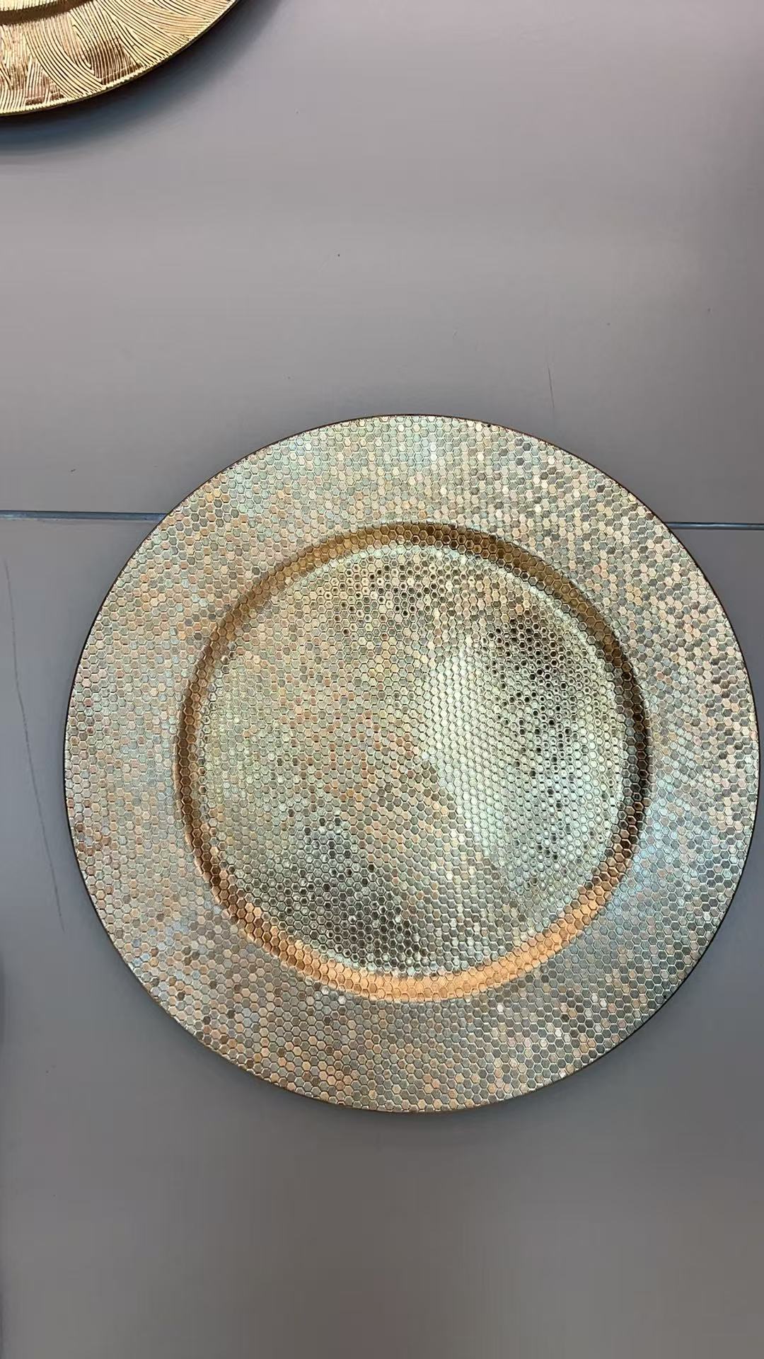 Platou Pentru Servire Sin Plastic Auriu Fagure