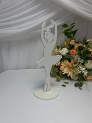 Ornament Balerina din PVC Alb