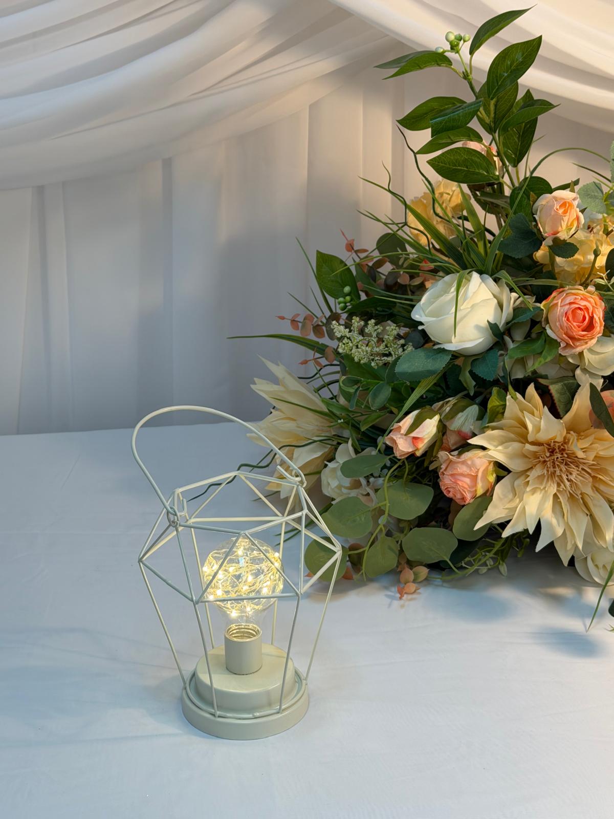 Lampa Metal Cu Baterii Patrat, Hexagon, Rotund