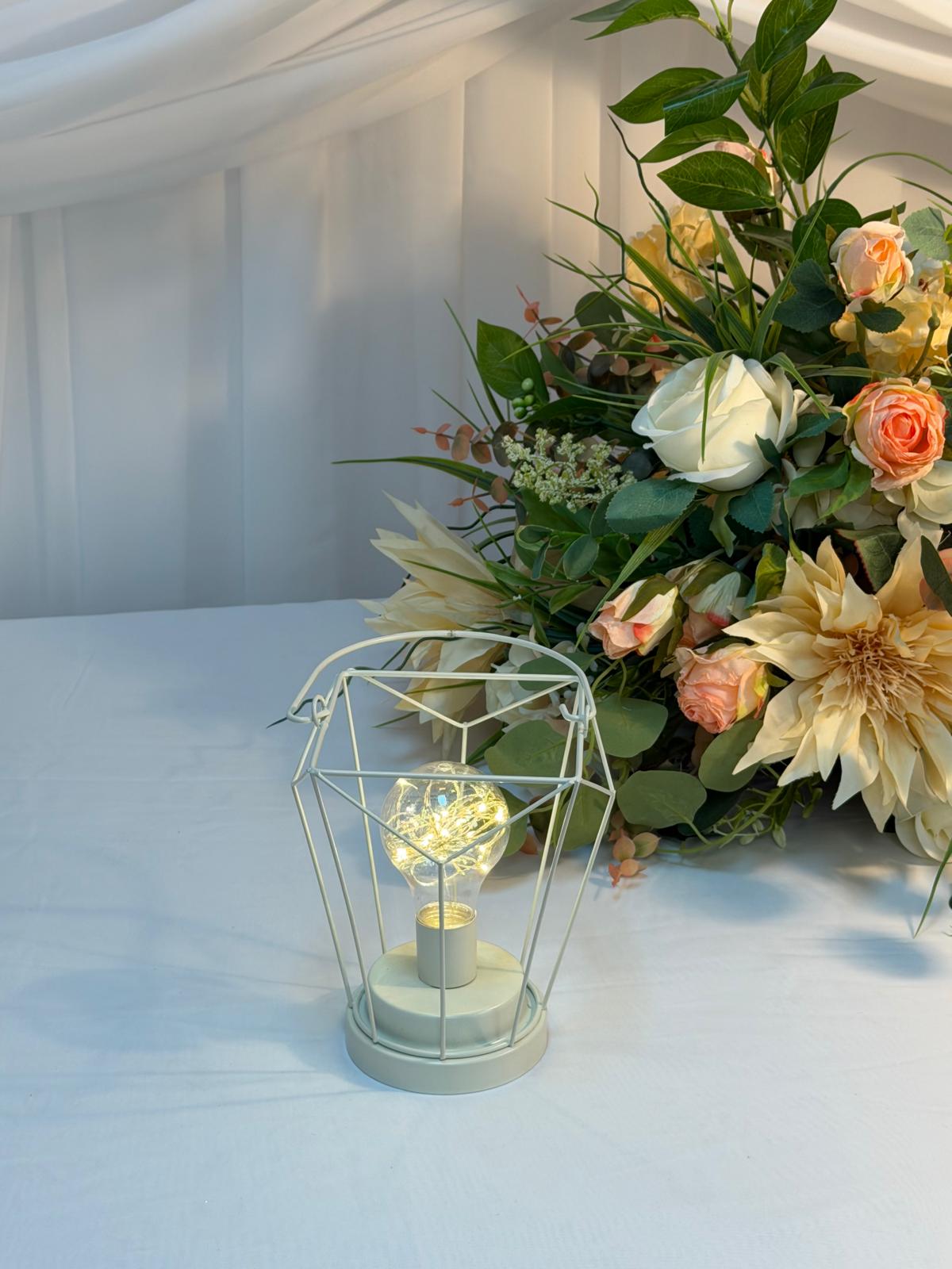 Lampa Metal Cu Baterii Patrat, Hexagon, Rotund